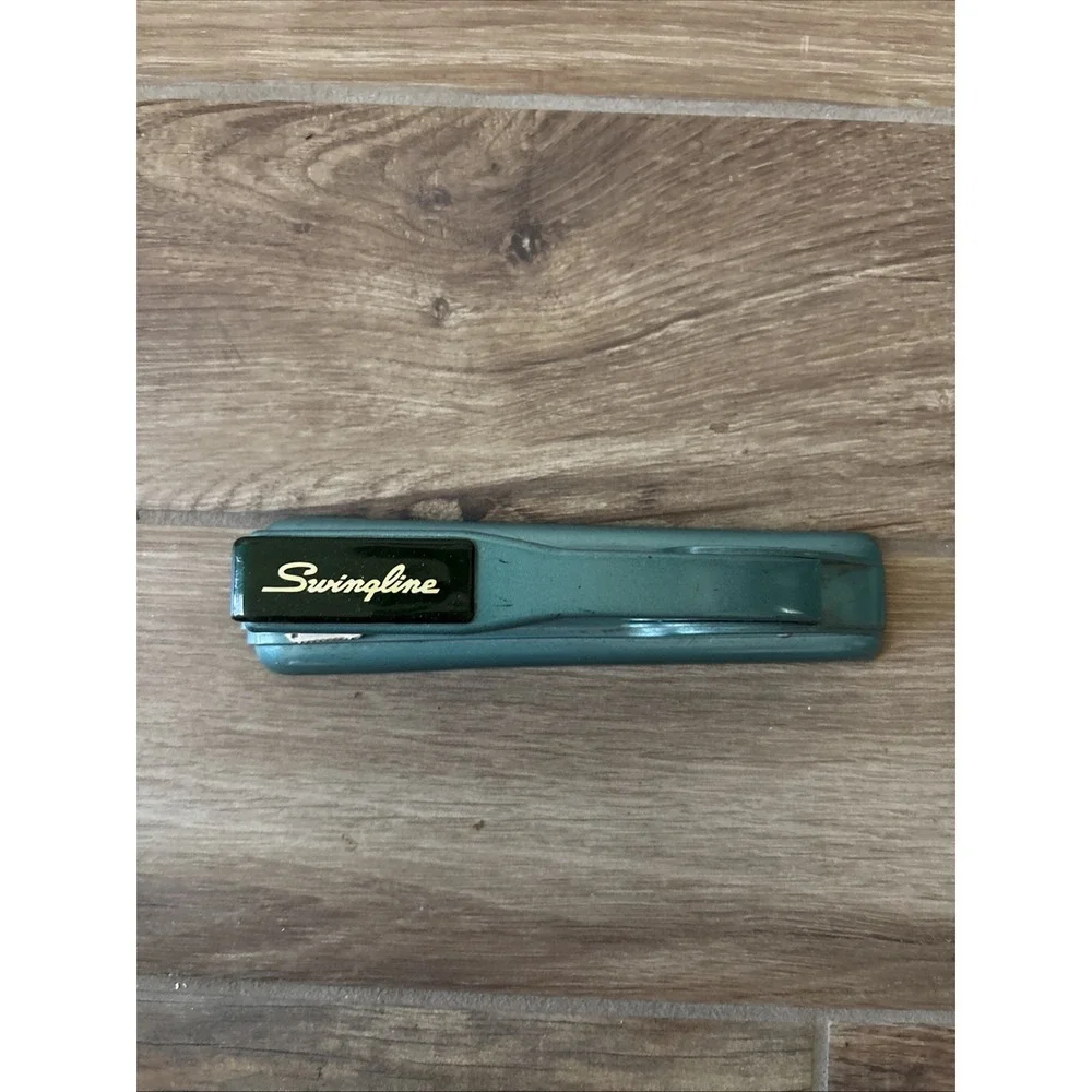 Vintage Swingline 27 Stapler‎ Teal Green Art Deco Working